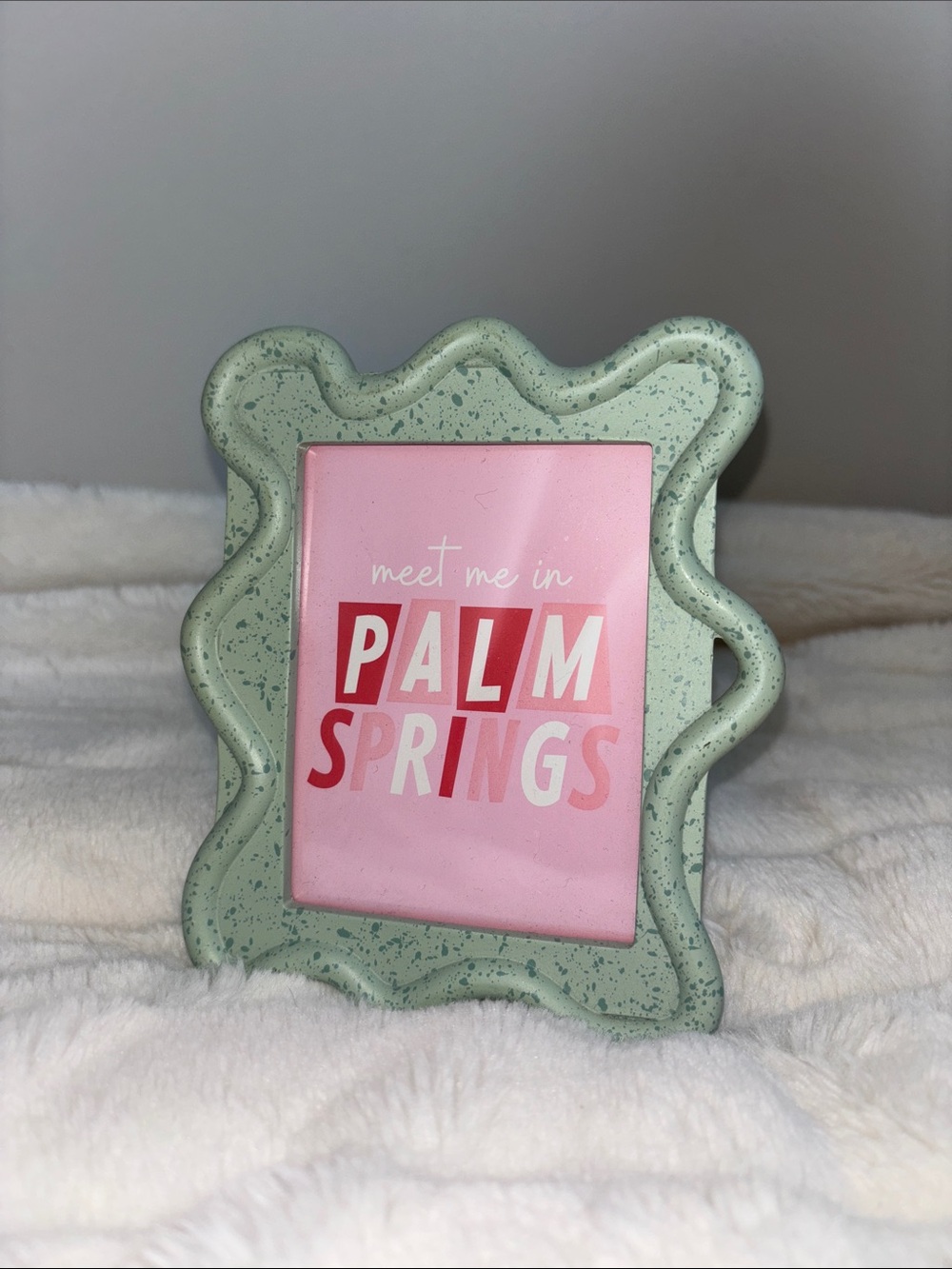 Decorative Mint Green Wavy Photo Frame - Home Accents